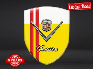 Cadillac Logo En Pegatina Resistente Alta Calidad Profesional